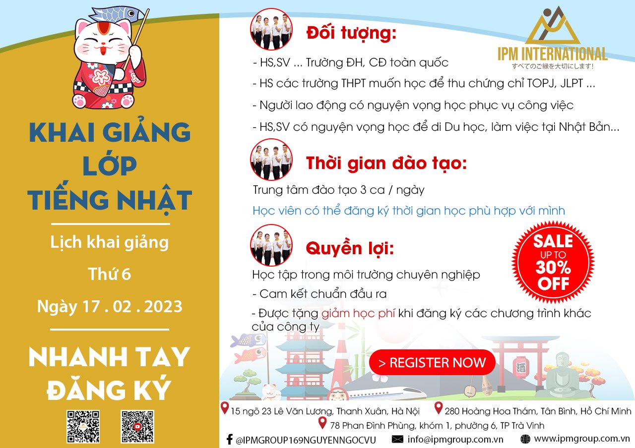 KHAI GIẢNG LỚP HỌC TIẾNG NHẬT